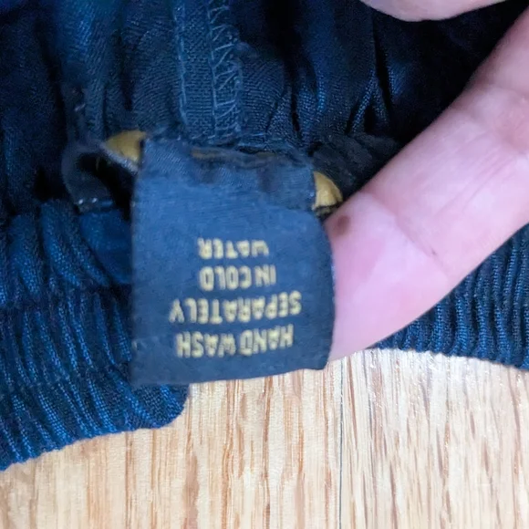 Magic Black Wide Leg Pants with Elegant Flow Beaded 100% Rayon One Size - Picture 9 of 14